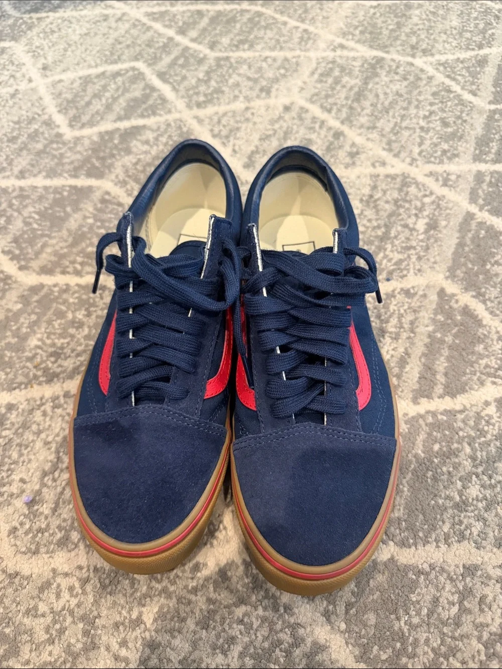 Vans Navy Canvas Low-Top Sneakers. NWOT. Mens 8.5